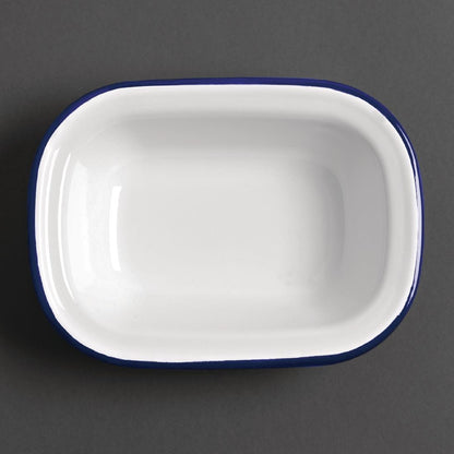 Olympia Enamel Pie Dish Rectangular 180x135mm (6 Pack) (Pack of 6) • PAS-GM511