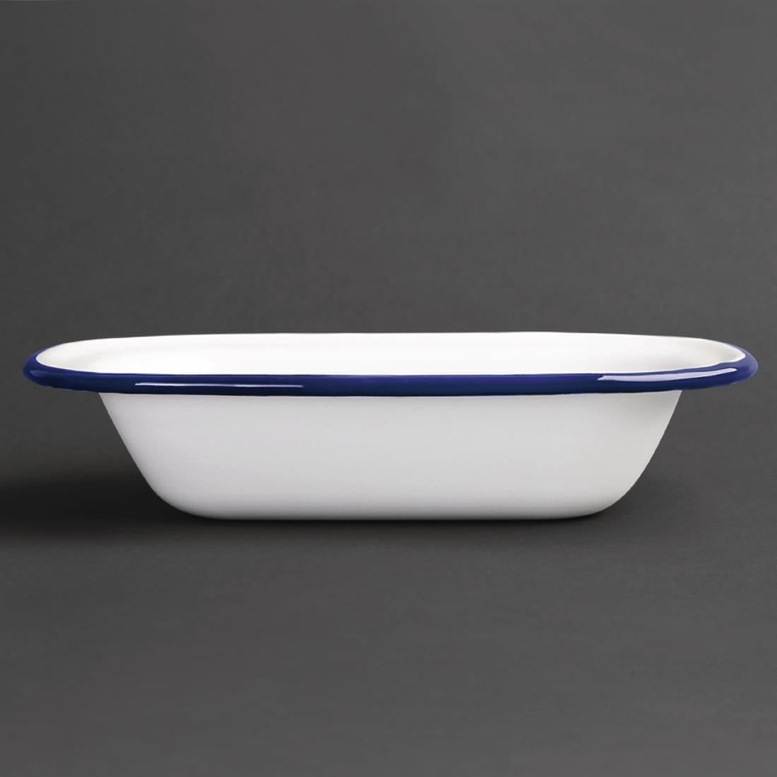Olympia Enamel Pie Dish Rectangular 180x135mm (6 Pack) (Pack of 6) • PAS-GM511
