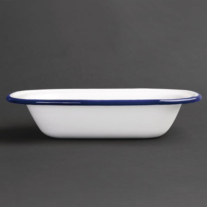 Olympia Enamel Pie Dish Rectangular 180x135mm (6 Pack) (Pack of 6) • PAS-GM511