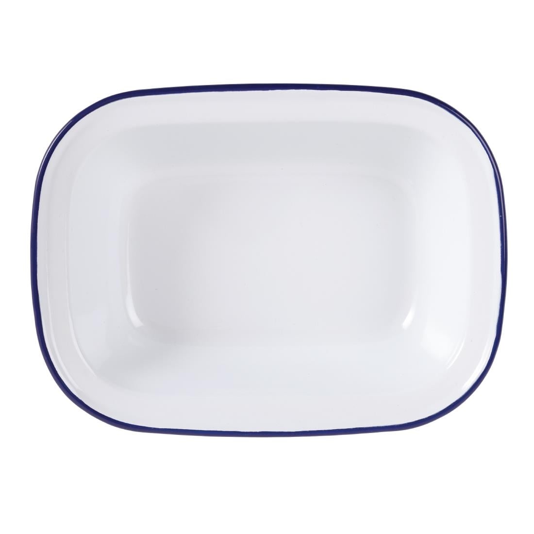 Olympia Enamel Rectangular Pie Dish 180mm (6 Pack) (40(H)x180(W)x130(D)mm) • PAS-GM511