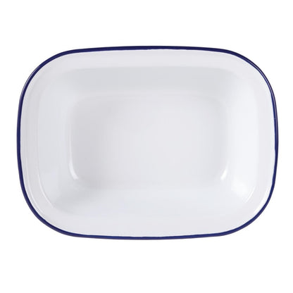 Olympia Enamel Pie Dish Rectangular 180x135mm (6 Pack) (Pack of 6) • PAS-GM511