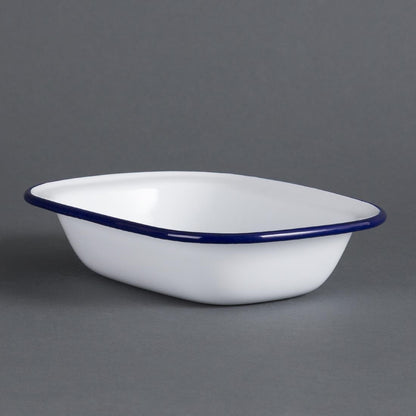 Olympia Enamel Pie Dish Rectangular 180x135mm (6 Pack) (Pack of 6) • PAS-GM511