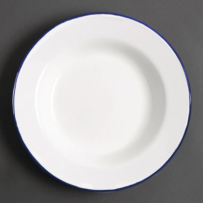 Olympia Enamel Soup Plate - 245mm 9 1/2" 490ml (6 Pack) (245mm(Ø) / 9.5" | Pack of 6) • PAS-GM513