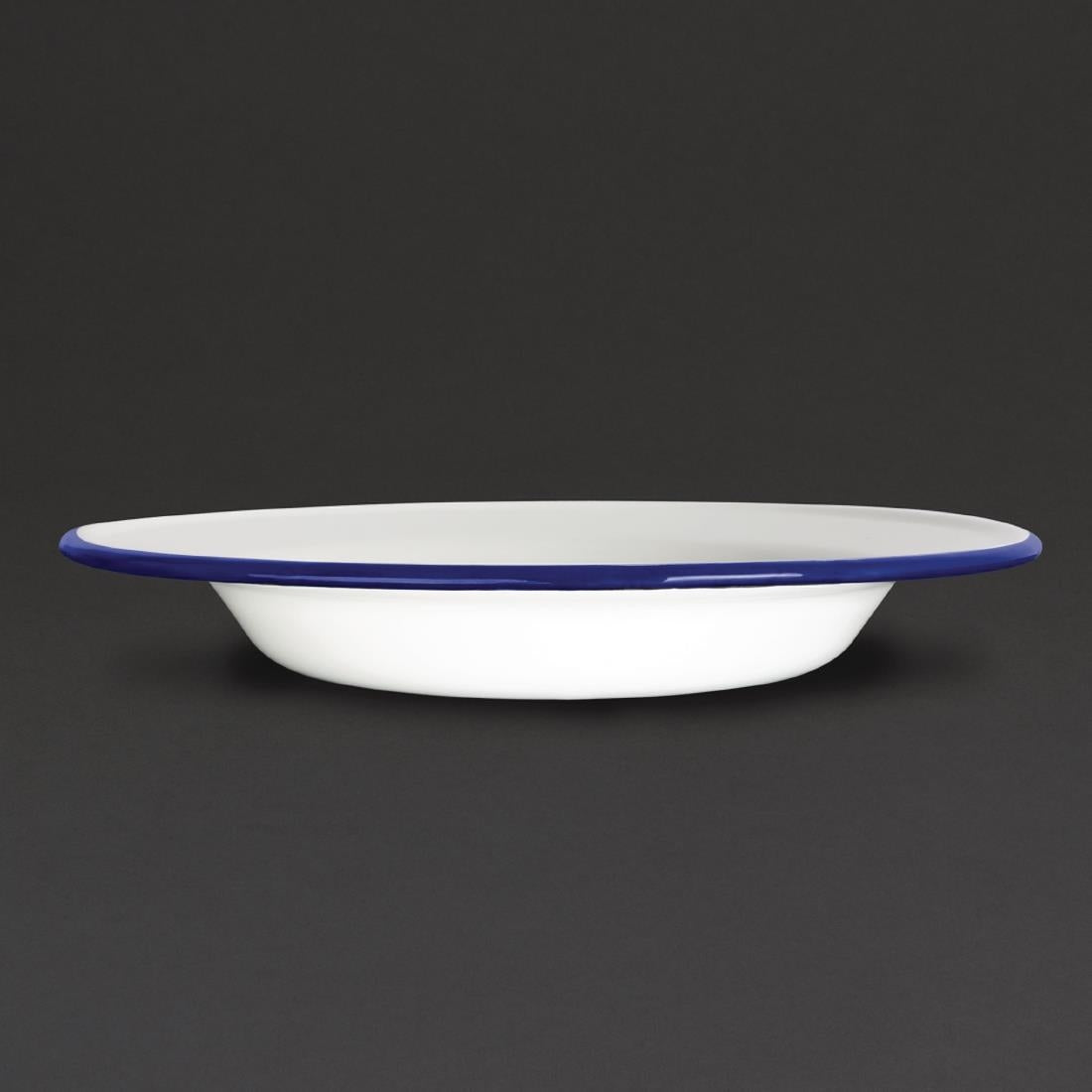 Olympia Enamel Soup Plate - 245mm 9 1/2" 490ml (6 Pack) (245mm(Ø) / 9.5" | Pack of 6) • PAS-GM513