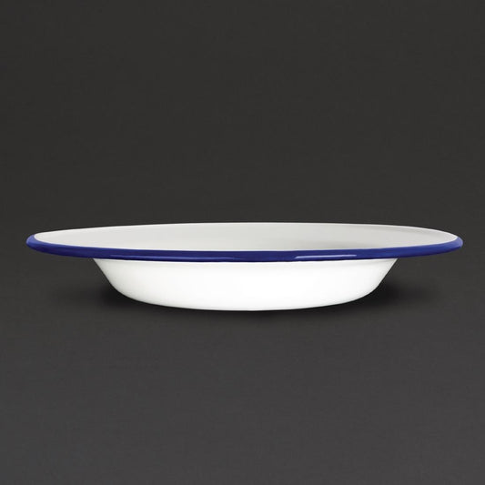 Olympia Enamel Soup Plate - 245mm 9 1/2" 490ml (6 Pack) (245mm(Ø) / 9.5" | Pack of 6) • PAS-GM513