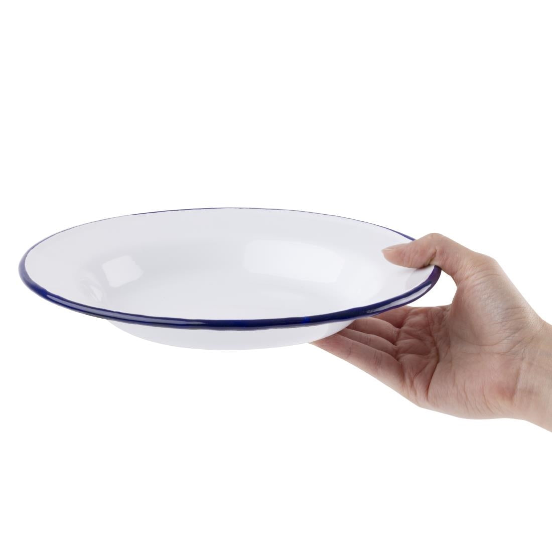 Olympia Enamel Soup Plate - 245mm 9 1/2" 490ml (6 Pack) (245mm(Ø) / 9.5" | Pack of 6) • PAS-GM513