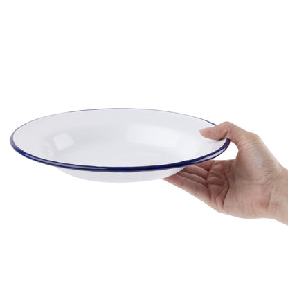 Olympia Enamel Soup Plate - 245mm 9 1/2" 490ml (6 Pack) (245mm(Ø) / 9.5" | Pack of 6) • PAS-GM513
