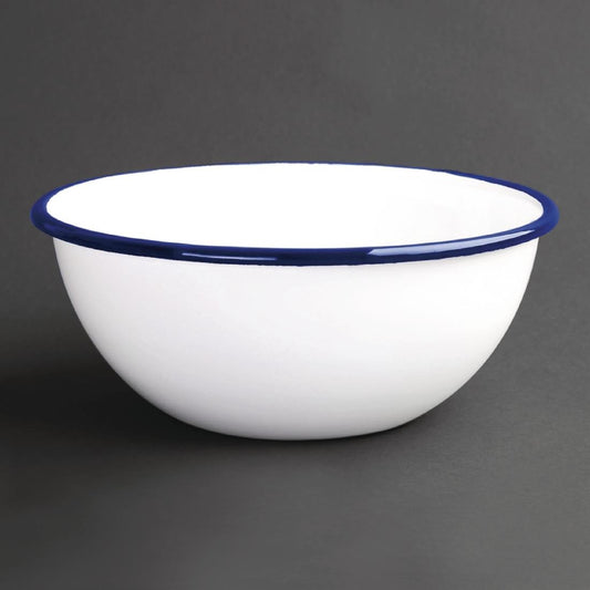Olympia Enamel Bowl White - 155mm (6 Pack) (155mm(Ø) / 5.5" | Pack of 6) • PAS-GM514