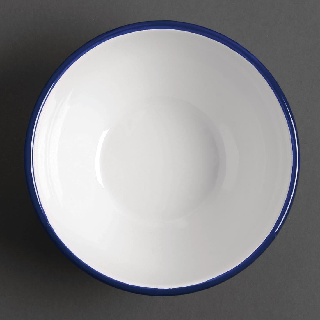 Olympia Enamel Pudding Bowl 155mm (6 Pack) (Pack of 6) • PAS-GM514