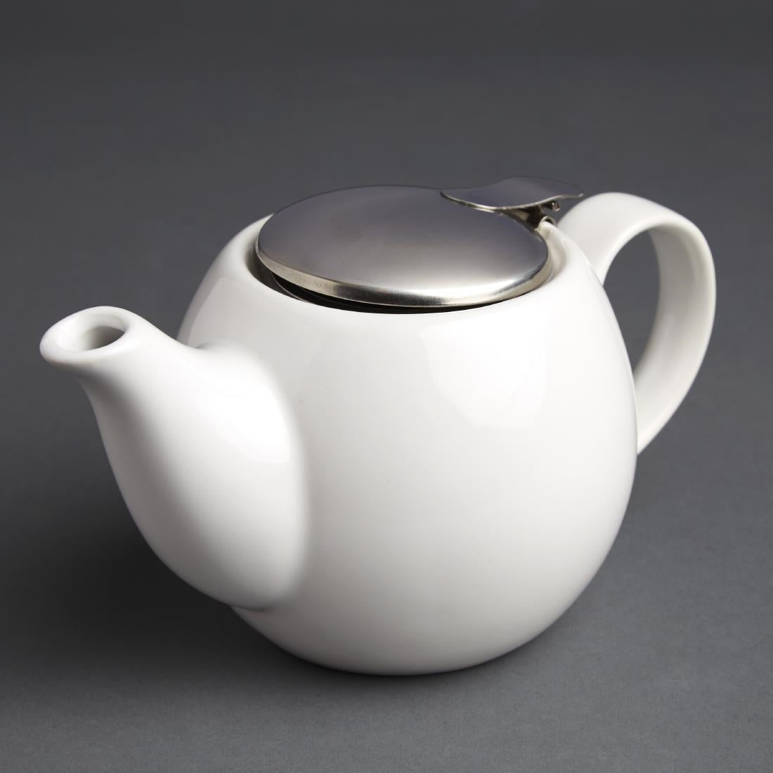 Olympia Cafe Teapot White - 510ml 17.2fl oz • PAS-GM593