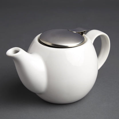 Olympia Cafe Teapot White - 510ml 17.2fl oz • PAS-GM593
