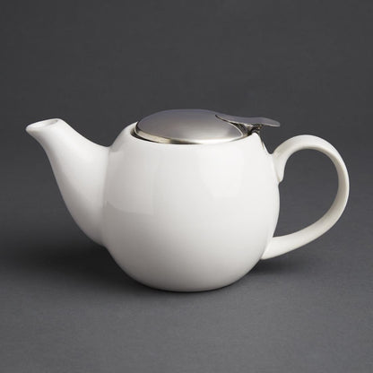Olympia Cafe Teapot White - 510ml 17.2fl oz • PAS-GM593