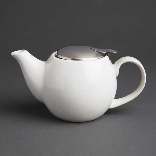 Olympia Cafe Teapot White - 510ml 17.2fl oz • PAS-GM593