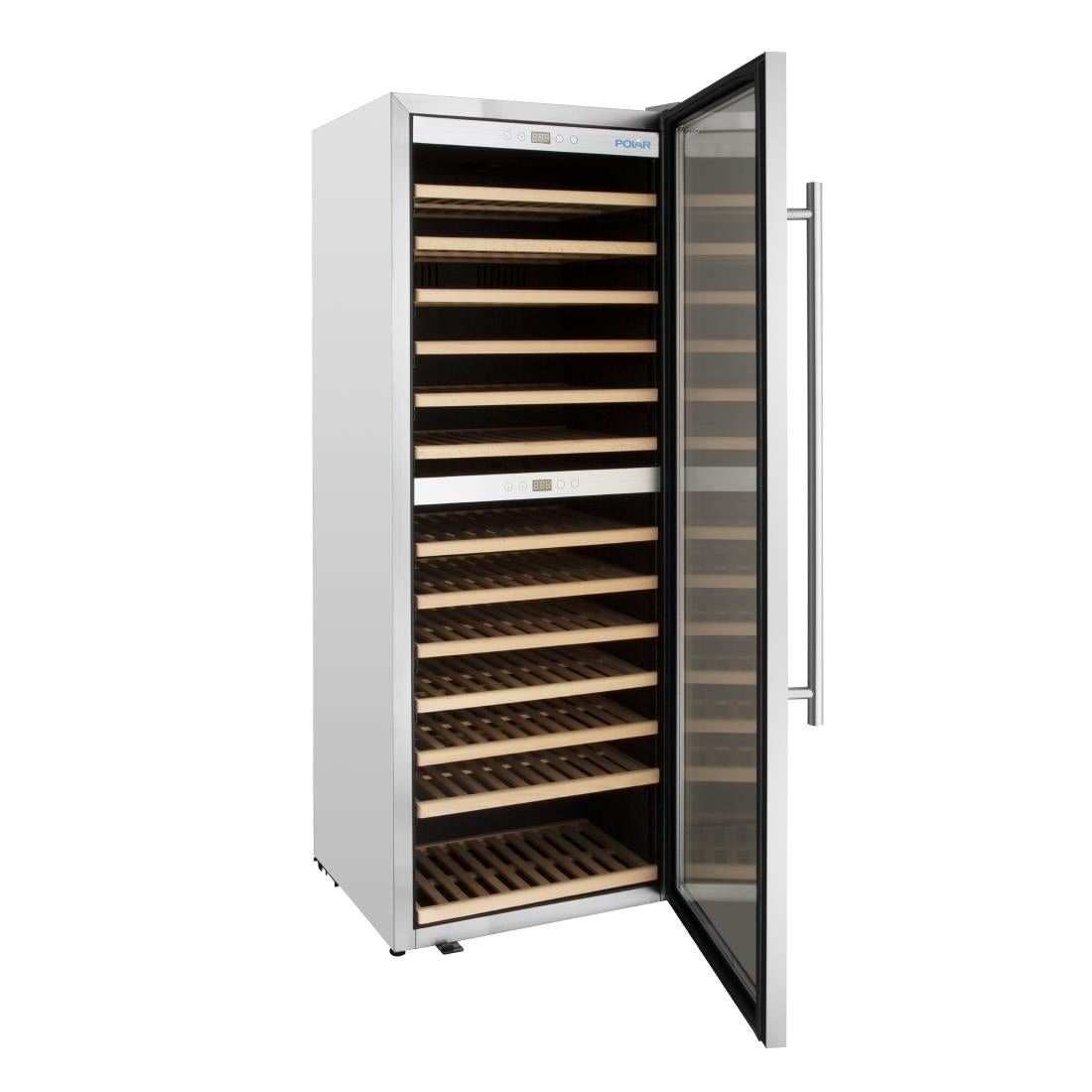 Polar G-Series Dual Zone Wine Fridge Stainless Steel - 126 Bottle • PAS-GM628-A
