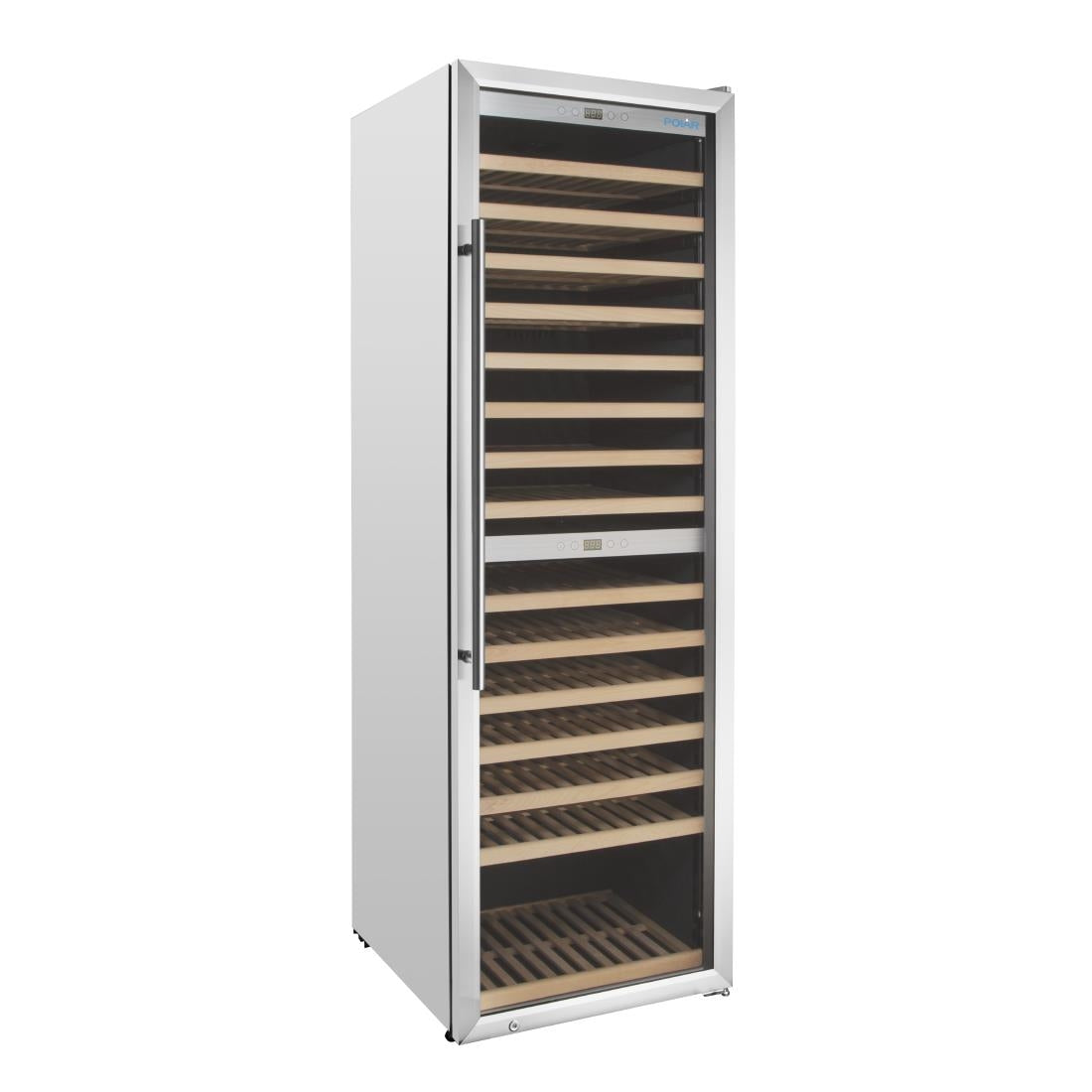 Polar G-Series Dual Zone Wine Fridge Stainless Steel - 180 Bottle • PAS-GM629-A