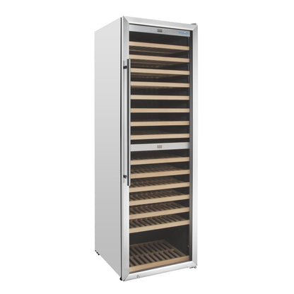 Polar G-Series Dual Zone Wine Fridge Stainless Steel - 180 Bottle • PAS-GM629-A