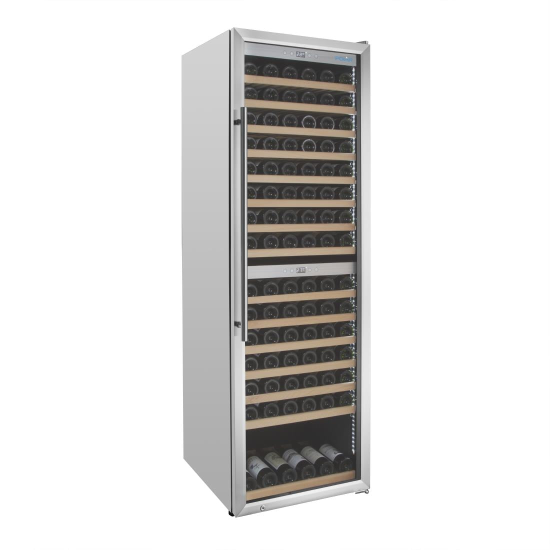 Polar G-Series Dual Zone Wine Fridge Stainless Steel - 180 Bottle • PAS-GM629-A