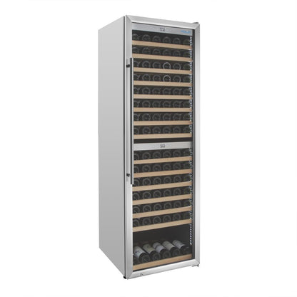 Polar G-Series Dual Zone Wine Fridge Stainless Steel - 180 Bottle • PAS-GM629-A