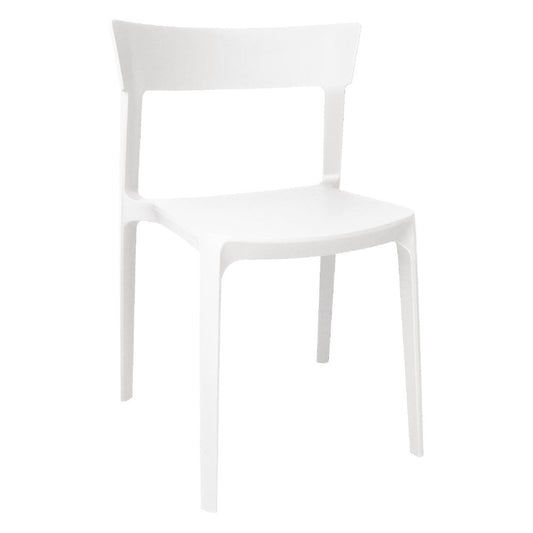 Bolero White Polypropylene Bistro Side Chairs (4 Pack) (Pack of 4) • PAS-GM670