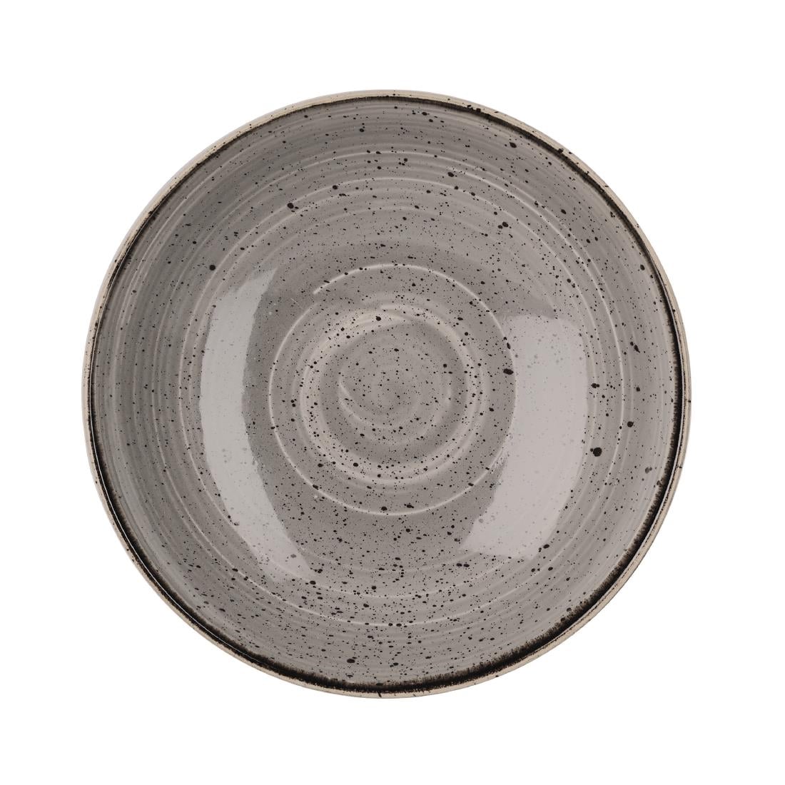 Churchill Stonecast Round Coupe Bowl Peppercorn Grey 248mm • PAS-GM687