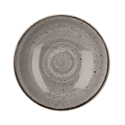 Churchill Stonecast Round Coupe Bowl Peppercorn Grey 248mm • PAS-GM687