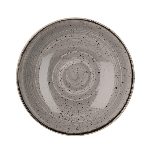 Churchill Stonecast Round Coupe Bowl Peppercorn Grey 248mm • PAS-GM687