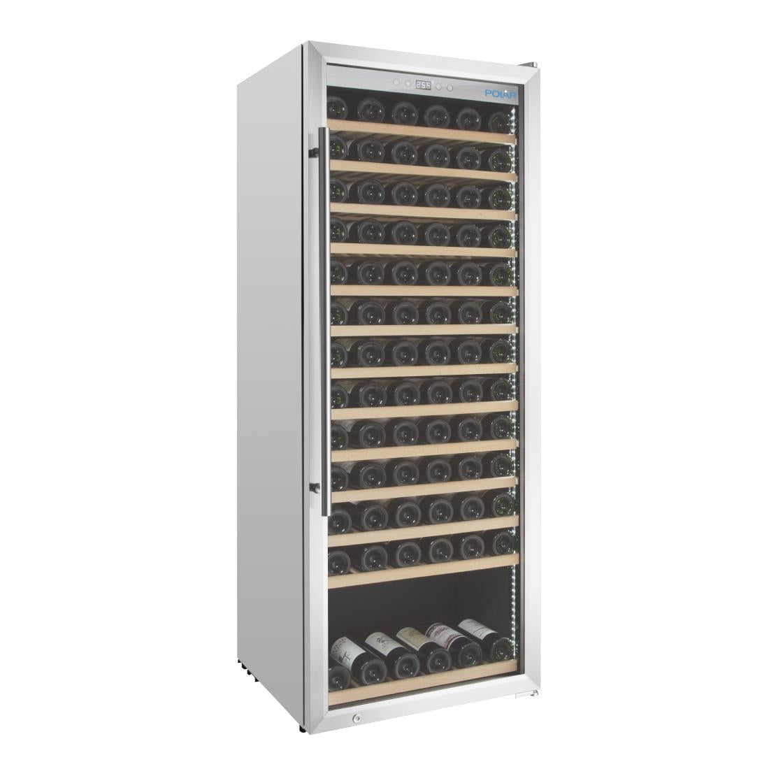 Polar G-Series Single Zone Wine Fridge Stainless Steel 137 bottles • PAS-GM888-A