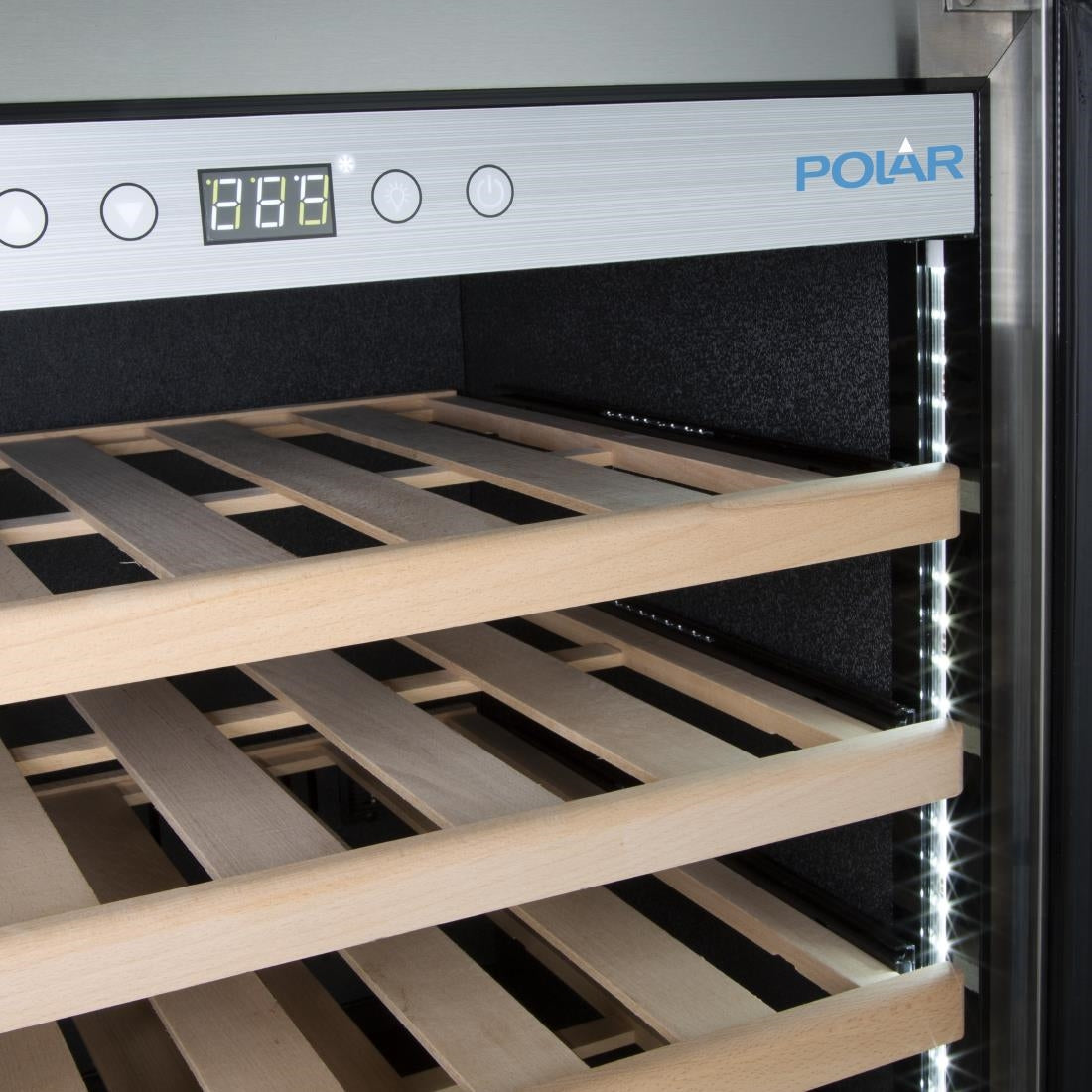 Polar G-Series Single Zone Wine Fridge Stainless Steel 192 bottles • PAS-GM889-A