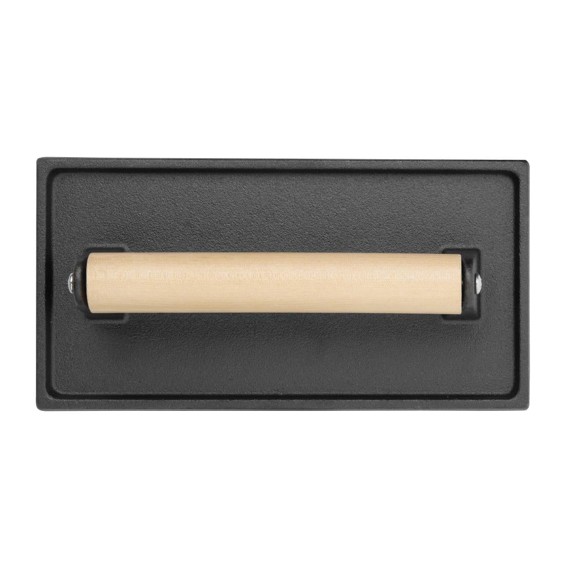 Vogue Cast Iron Steak Weight with Wood Handle • PAS-GN770