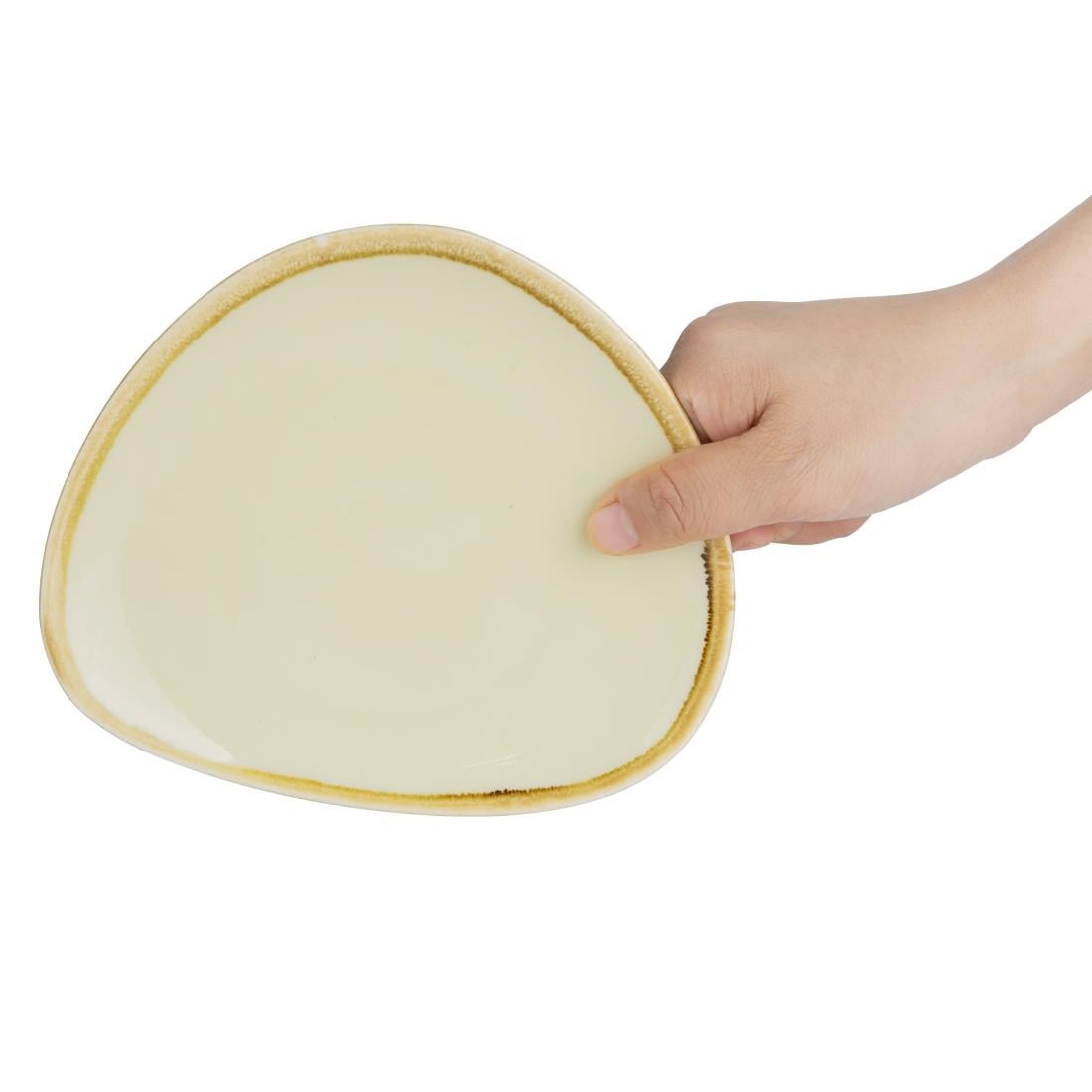Olympia Kiln Sandstone Tri Plate - 165mm 6 1/2" (Box 6) • PAS-GP325