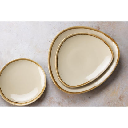 Olympia Kiln Sandstone Tri Plate - 280mm 11" (4 Pack) • PAS-GP327