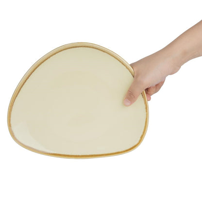 Olympia Kiln Triangular Plate Sandstone 230mm (6 Pack) (Pack of 6) • PAS-GP326