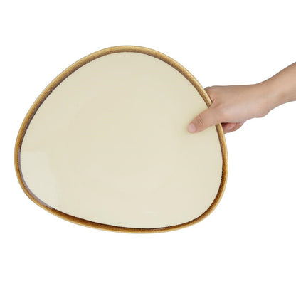 Olympia Kiln Sandstone Tri Plate - 280mm 11" (4 Pack) • PAS-GP327