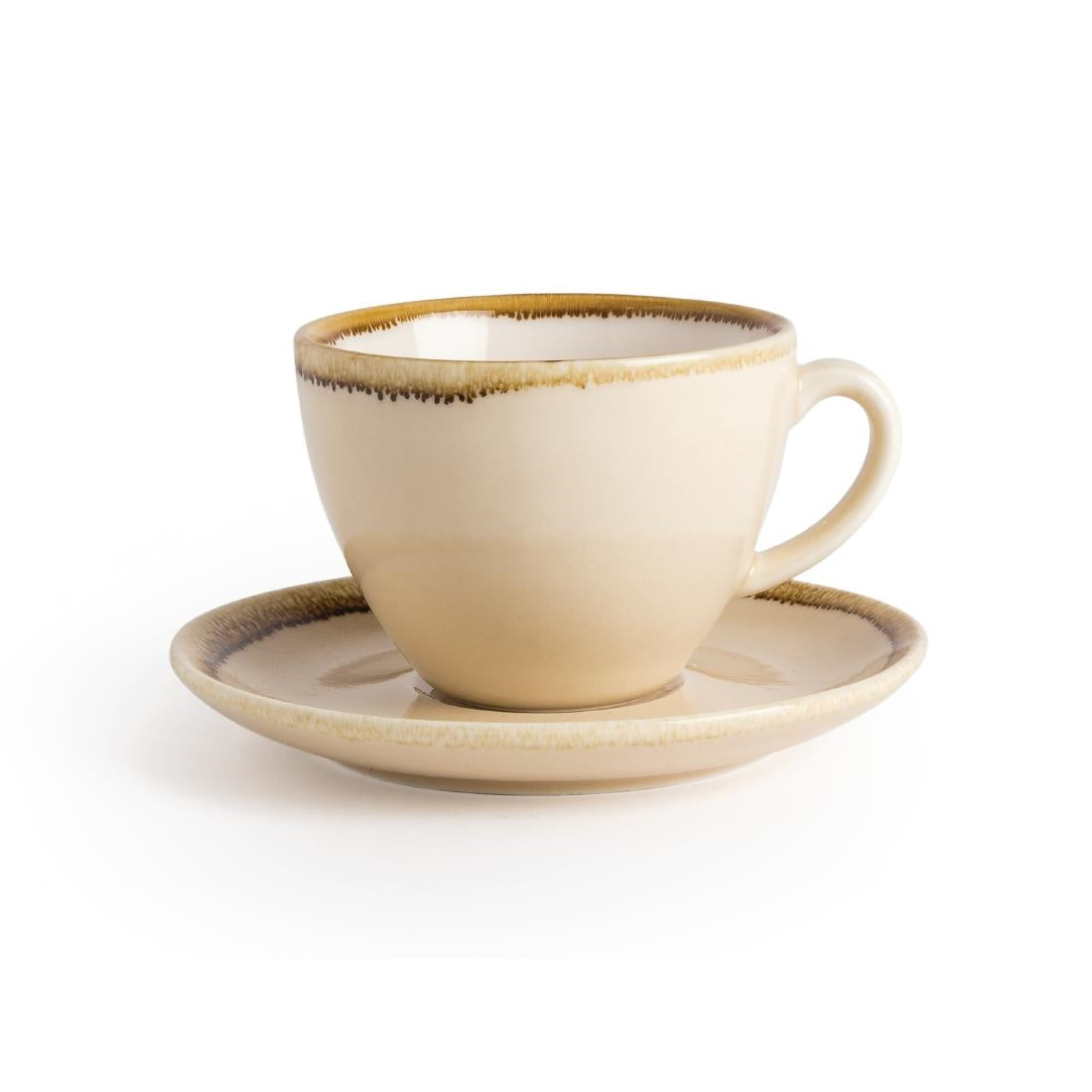 Olympia Kiln Sandstone Saucer (for GP330) - 140mm 5 1/2" (6 Pack) • PAS-GP331