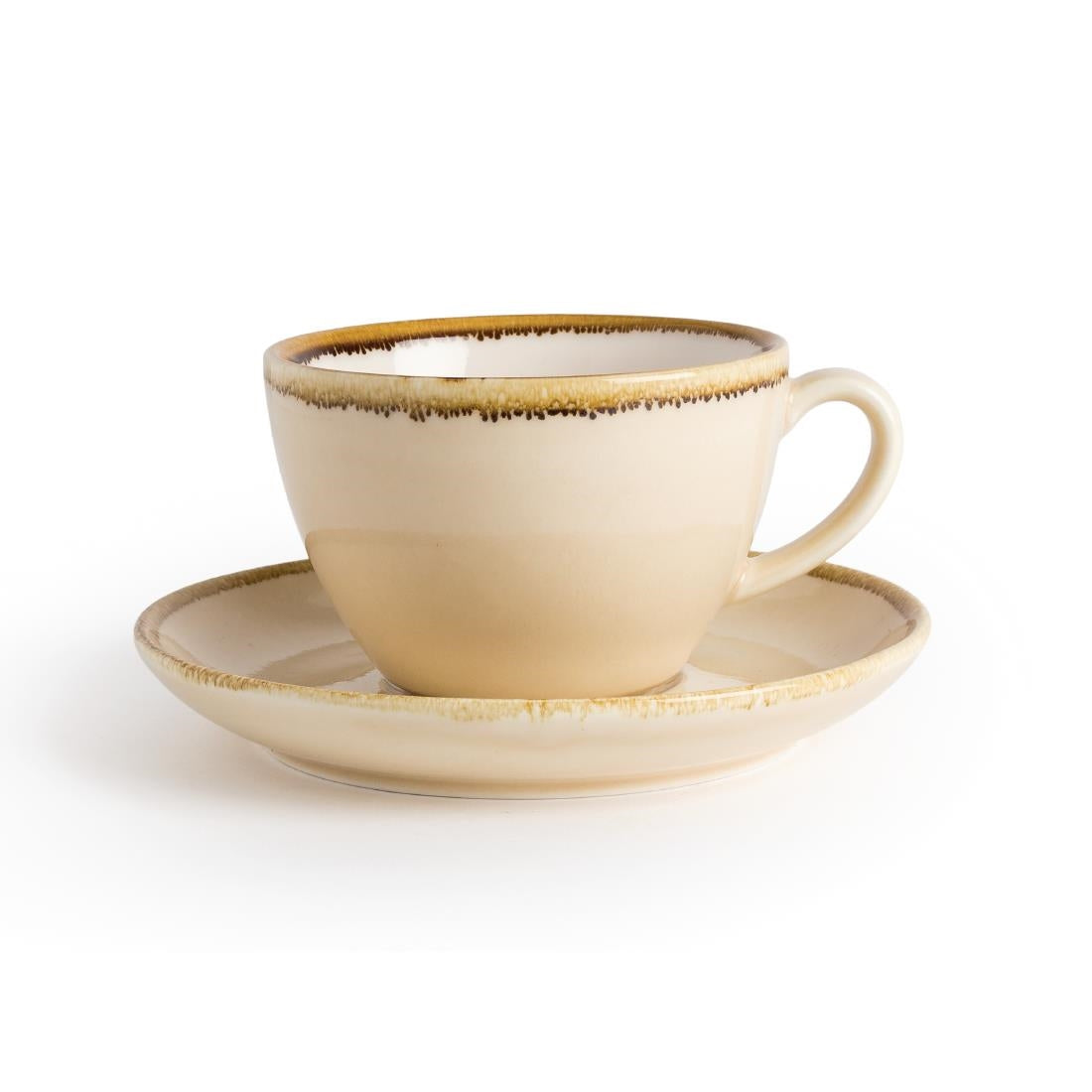 Olympia Kiln Sandstone Saucer (for GP332) - 160mm 6 1/3" (6 Pack) • PAS-GP333
