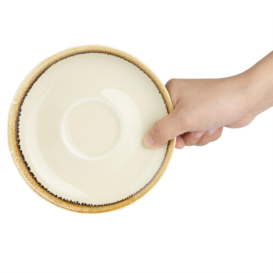 Olympia Kiln Sandstone Saucer (for GP332) - 160mm 6 1/3" (6 Pack) • PAS-GP333