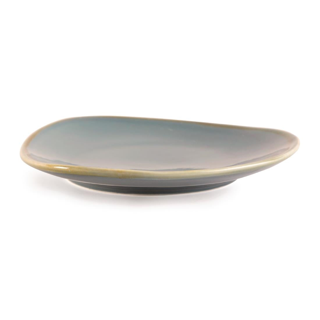 Olympia Kiln Triangular Plate Ocean 230mm (6 Pack) (Pack of 6) • PAS-GP342