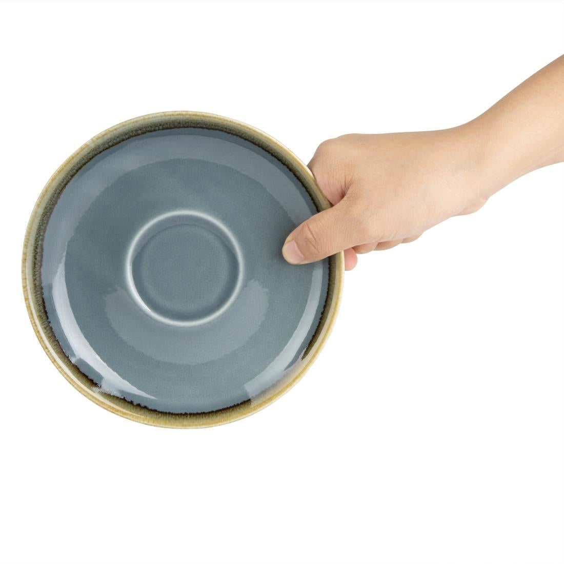 Olympia Kiln Ocean Saucer (for GP348) - 160mm 6 1/3" (6 Pack) • PAS-GP349