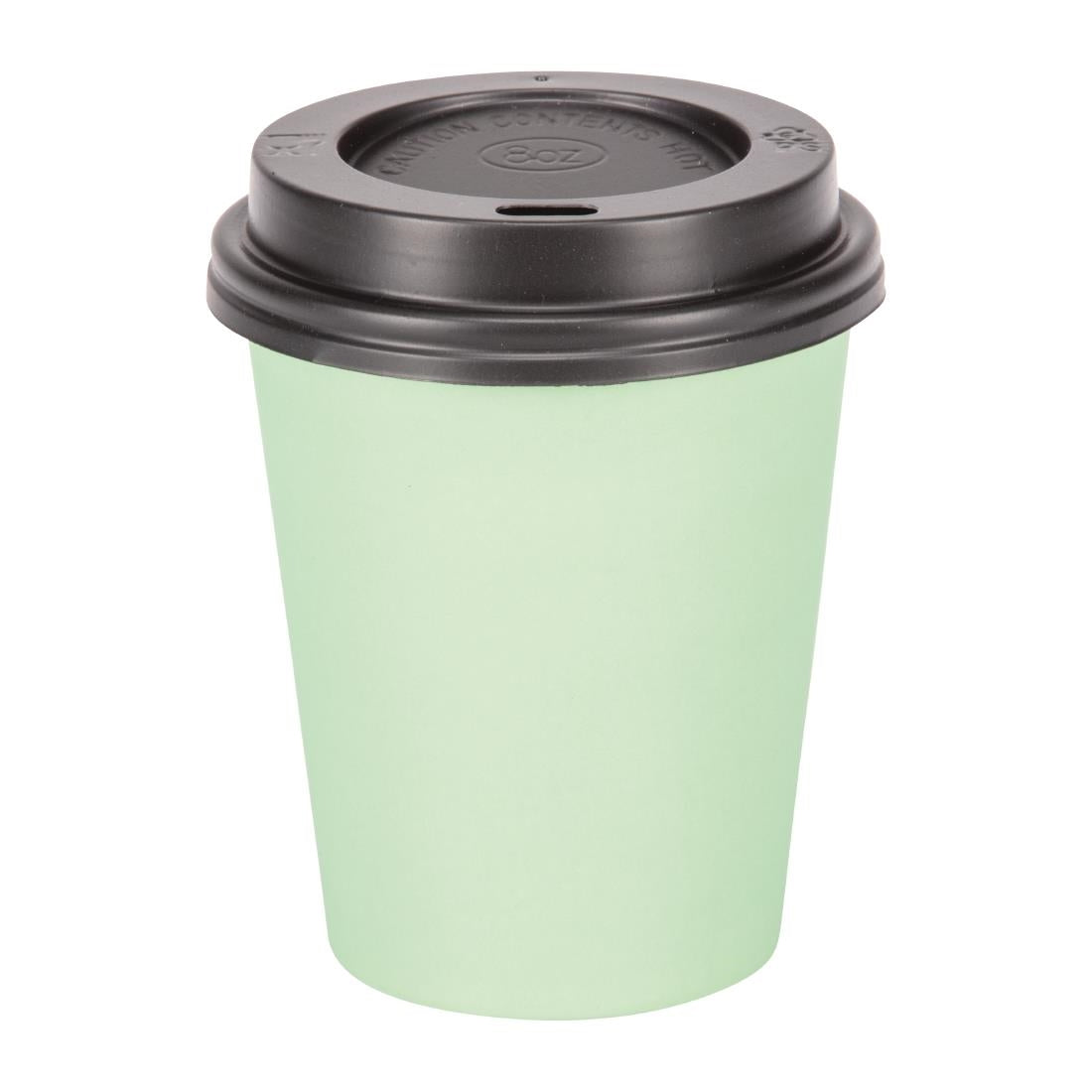 Fiesta Recyclable Takeaway Coffee Cups Single Wall Turquoise 225ml (Pack of 50) • PAS-GP400