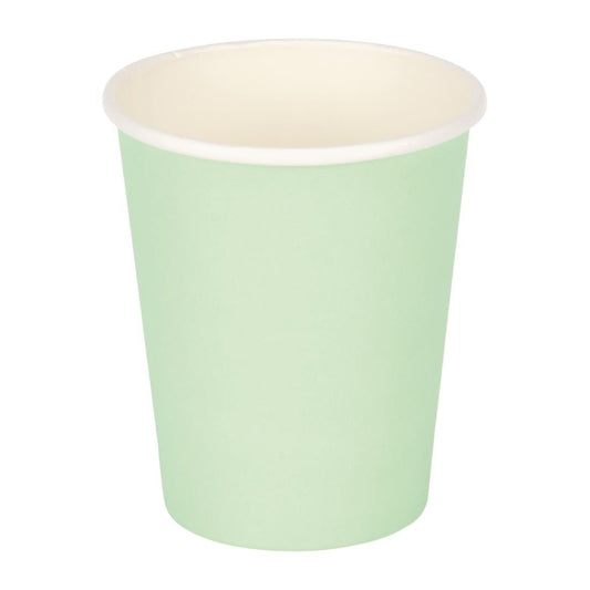 Fiesta Recyclable Takeaway Coffee Cups Single Wall Turquoise 225ml (Pack of 1000) • PAS-GP403