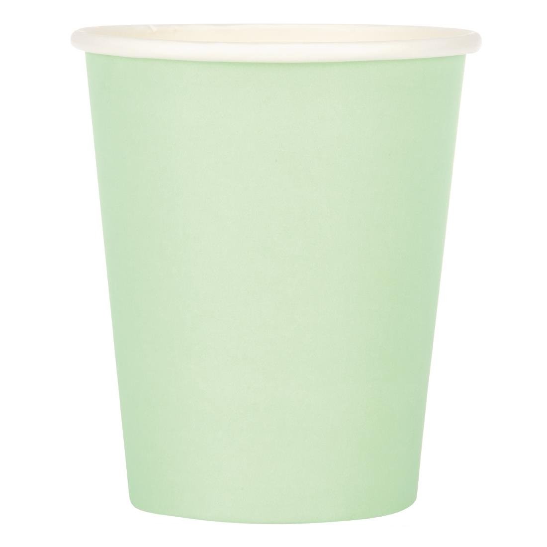 Fiesta Recyclable Takeaway Coffee Cups Single Wall Turquoise 225ml (Pack of 1000) • PAS-GP403