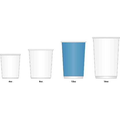 Fiesta Recyclable Takeaway Coffee Cups Single Wall Turquoise 340ml (Pack of 50) • PAS-GP401