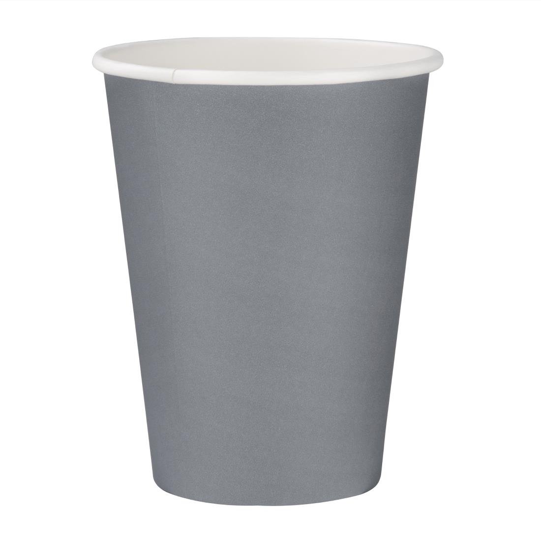 Fiesta Recyclable Takeaway Coffee Cups Single Wall Charcoal 340ml (Pack of 1000) • PAS-GP416