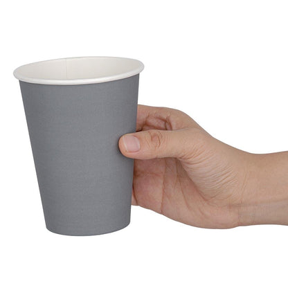 Fiesta Recyclable Takeaway Coffee Cups Single Wall Charcoal 340ml (Pack of 1000) • PAS-GP416