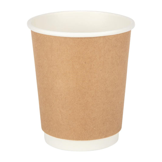 Fiesta Recyclable Hot Cup Double Wall Kraft 225ml (25 Pack) (Pack of 25) • PAS-GP436