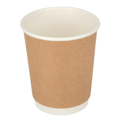 Fiesta Recyclable Hot Cup Double Wall Kraft 225ml (500 Pack) (Pack Quantity: 500) • PAS-GP439