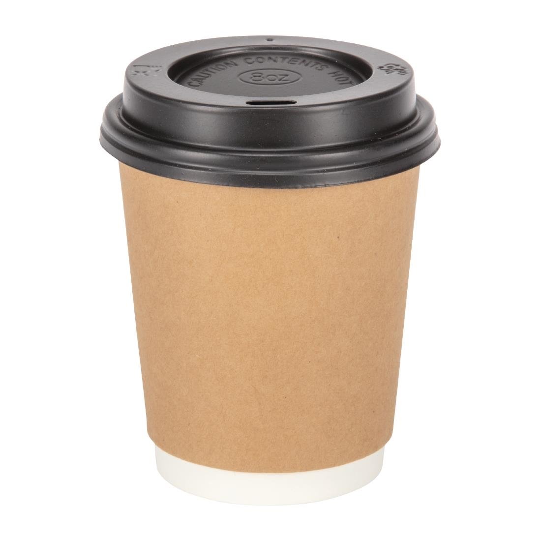 Fiesta Recyclable Takeaway Coffee Cups Double Wall Kraft 225ml (Pack of 500) • PAS-GP439