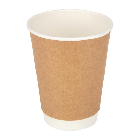 Fiesta Recyclable Hot Cup Double Wall Kraft 340ml (25 Pack) (Pack of 25) • PAS-GP437