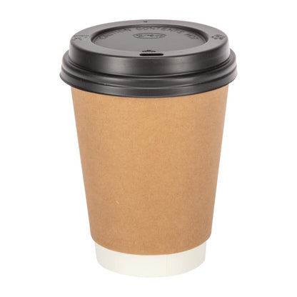 Fiesta Recyclable Takeaway Coffee Cups Double Wall Kraft 340ml (Pack of 25) • PAS-GP437