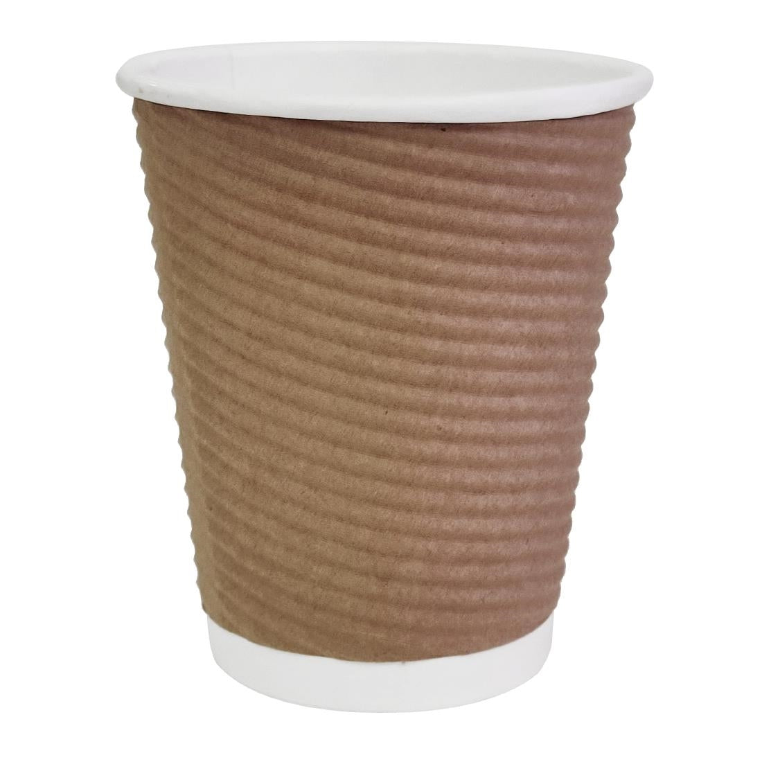 Fiesta Recyclable Hot Cup Ripple Wall Kraft 225ml (25 Pack) (Pack Quantity: 25) • PAS-GP443